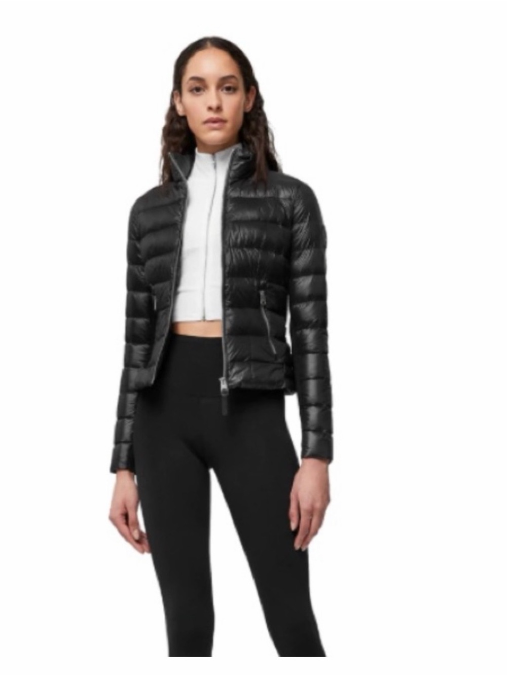 Mackage Black Lightweight Down Moto Puffer Jacket – XXS